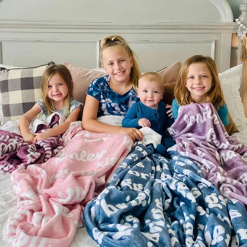 Vista 11 de Manta de bebé personalizada con nombre, regalo personalizado para bebés, regalo para bebés, niños para cumpleaños, madre primeriza, regalo