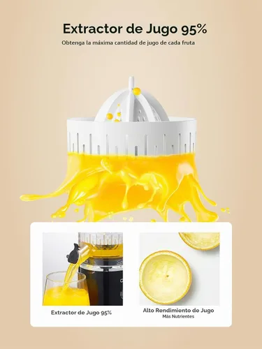 Vista 3 de Exprimidor de cítricos, exprimidor automático de naranja, alto rendimiento de jugo, fácil de usar y limpiar, exprimidor eléctrico de frutas