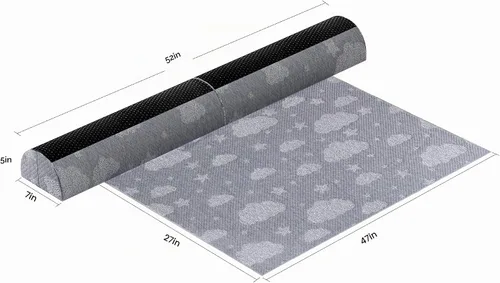 Vista 7 de Protectores de riel de cama para niños pequeños con almohadilla, protector de parachoques plegable de espuma con almohadillas dobles