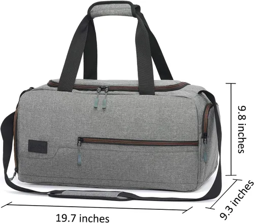 Vista 8 de MarsBro Bolsa de lona resistente al agua con compartimento para zapatos para gimnasio y viajes