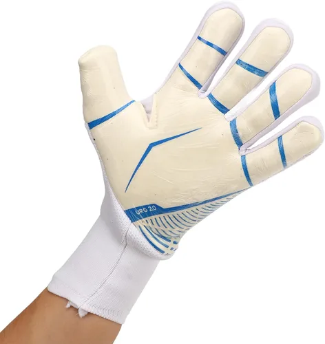 Vista 8 de Guantes de portero de fútbol con fuerte agarre en la palma, protección adicional para los dedos, material de látex antideslizante y nailon, diseño