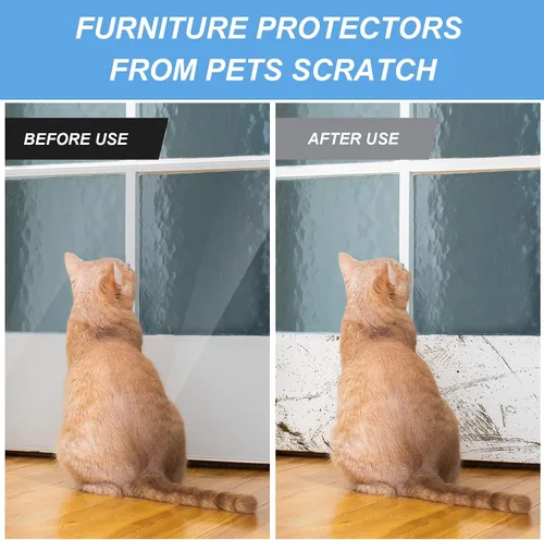 Vista 3 de Yaomiao Cinta antiarañazos para gatos, protector de muebles de arañazos de perros, transparente de doble cara para sofá, cinta adhesiva de vinilo