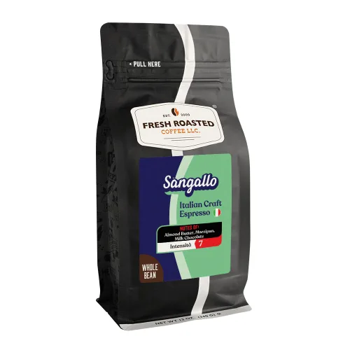 Vista 13 de Fresh Roasted Coffee, Blackbeard's Revenge, 12 onzas, tostado medio, Kosher, grano entero