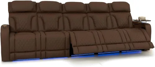 Vista 35 de Seatcraft Luminis 365 - Asiento de cine en casa (fila de 2 biplazas), color carmesí