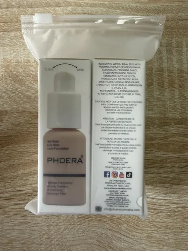 Vista 23 de PHOERA - Base líquida mate, maquillaje PHOERA para mujeres, corrector de cobertura completa, base PHOERA, corrector de control de aceite mate de 1.0