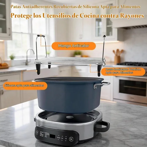 Vista 3 de BYKITCHEN Estante para asado y vaporizador para Ninja MC1101 6.5 QT