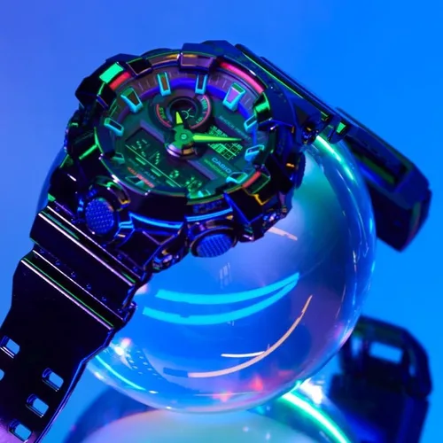 Vista 2 de Casio G-Shock GA700 Gamer's Rainbow Negro