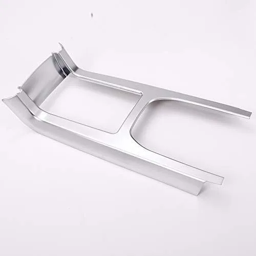 Vista 6 de Marcos de cubierta de panel de cambio de engranajes de coche, 1 unidad para Land Rover Discovery Sport 2015 2016 2017 2018 2019 (plata)