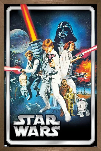 Vista 15 de Trends International Star Wars: A New Hope - Póster clásico de pared, 34 pulgadas de largo x 22.4 pulgadas, versión enmarcada en blanco