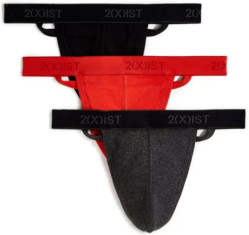 Vista 5 de 2(X)IST Tanga de algodón esencial con espalda en Y para hombre, paquete de 3