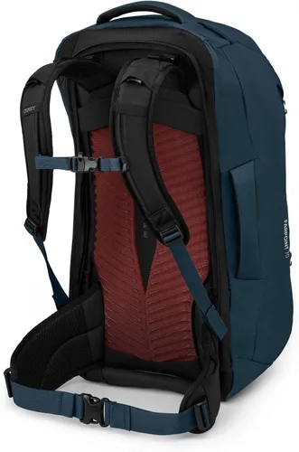 Vista 4 de Osprey Farpoint 70L Mochila de viaje para hombre, azul espacial apagado