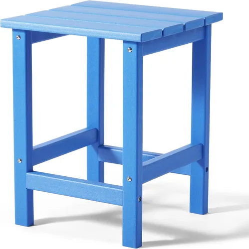 Vista 21 de WestinTrends Ashore - Mesa auxiliar Adirondack moderna para patio al aire libre, color arena