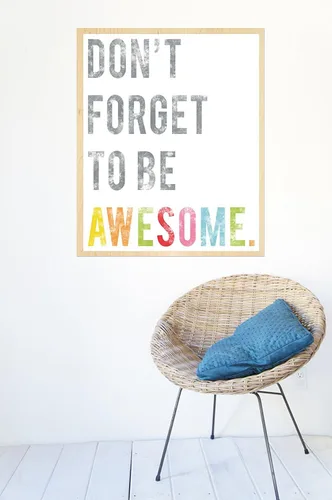 Vista 4 de Impresión artística de pared para niños, Don't Forget to Be Awesome, impresión de 05 x 07 pulgadas, decoración de habitación de niños, guardería