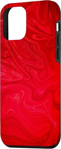 Vista 2 de Funda para iPhone 12 mini Groovy Liquid Swirl Hippie Red Psycodélica