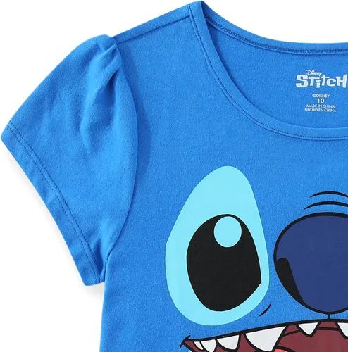 Vista 24 de Disney Lilo and Stitch - Paquete de 3 camisetas de manga corta para niñas pequeñas a grandes