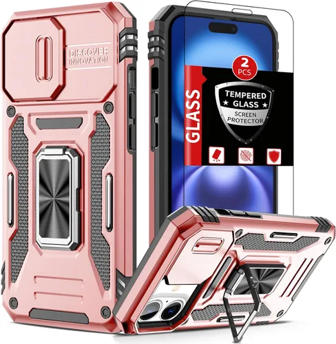 Vista 20 de Funda para iPhone 12 Pro Max con 2 protectores de pantalla, cubierta deslizante integrada para cámara para 12Pro Max, funda para teléfono