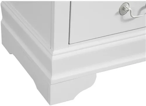 Vista 8 de Glory Furniture Louis Phillipe - Mesita de noche con 2 cajones, color blanco