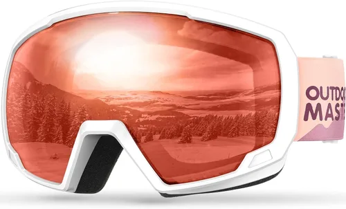Vista 17 de OutdoorMaster - Lentes de esquí para niños, lentes de snowboard para niños, con protección UV, 100 % esférica, para niños y niñas
