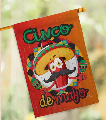 Vista 9 de Amigo Chili Cinco de Mayo Casa de Verano Fiesta Mexicana Cactus Piñata al aire libre Verano Sunny Decoración Banner Pequeño Jardín Patio Regalo