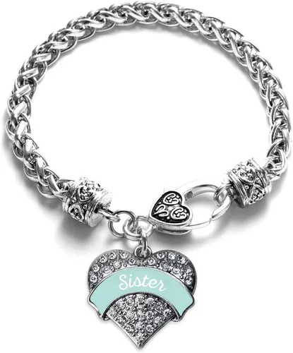 Vista 171 de Inspired Silver - Pulsera de plata con dije de corazón pavé con joyas de circonita cúbica