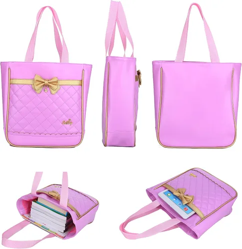 Vista 6 de Mochila impermeable de PU para niños de la escuela primaria
