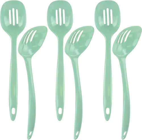 Vista 17 de Reston Lloyd Cuchara ranurada de melamina utensilio de cocina de alta calidad con mango ergonómico resistente al calor, plástico duradero sin BPA