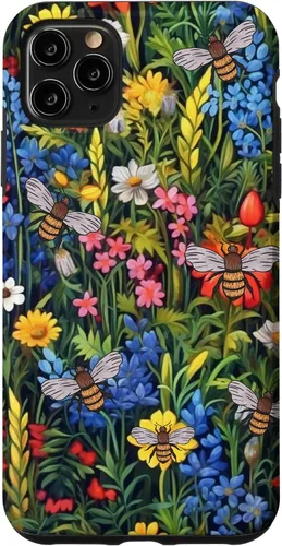 Vista 13 de Funda para iPhone 12 mini Bees And Wildflowers