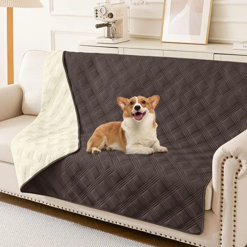 Vista 59 de hyha - Manta impermeable para cama de perro, mantas suaves para mascotas, funda impermeable para sofá para perros, fundas reversibles lavables