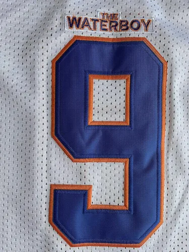 Vista 6 de The Waterboy #9 Bobby Boucher Adam Sandler 50th Anniversary Movie Mud Dogs Bourbon Bowl Football Jersey S-XXXL