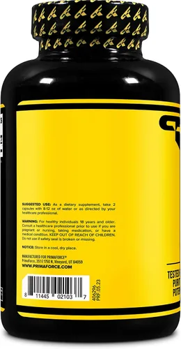 Vista 3 de Primaforce L-Arginina (300 cápsulas, 150 porciones/1000 mg de L-arginina por porción) Suplemento de aminoácidos extra fuerte para hombres
