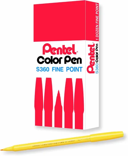 Vista 16 de Pentel Arts - Bolígrafo de color, beige, caja de 12 unidades (S360-124)