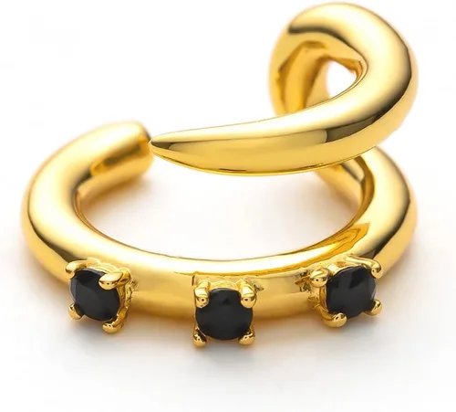 Vista 3 de C.Paravano Pendientes de oreja para mujer Aretes de oro Pendientes de plata de ley para mujer Puños de aretes para mujer sin perforar