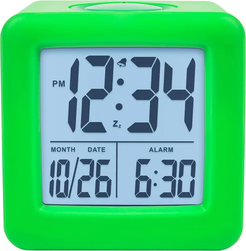 Vista 10 de Equity 73005 - Reloj despertador LCD con luz inteligente, color azul