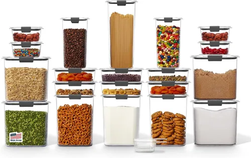 Vista 11 de Rubbermaid Brilliance - Recipientes para almacenar alimentos, libres de bisfenol A, con tapas