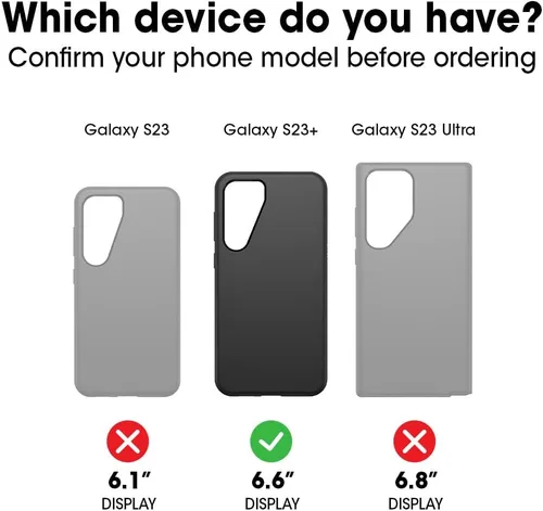 Vista 2 de OtterBox Funda para Galaxy S23+ Defender Series - Una sola unidad se envía en bolsa de plástico, ideal para clientes empresariales, color negro