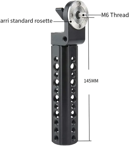 Vista 4 de NICEYRIG Rosette Mount Grip Empuñadura para rosca ARRI M6 para sistema de bloque de riel de hombro DSLR de 0.591 in