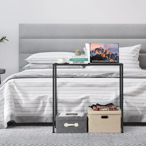 Vista 7 de Mesa consola estrecha, mesa de entrada negra para espacios pequeños 31.5" Small Side Table, Thin Hallway Table, Slim Sofa Side Table, For Living
