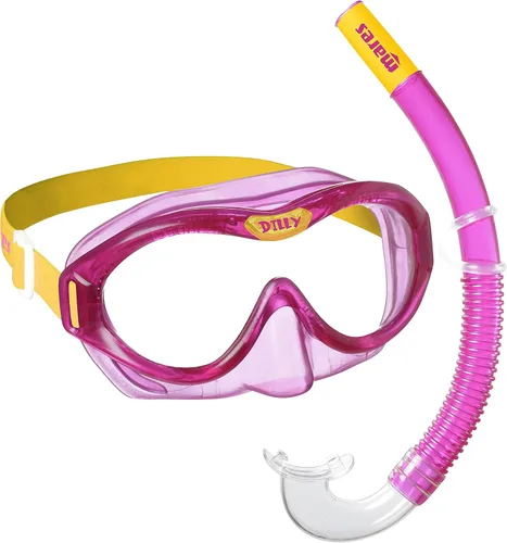 Vista 7 de Mares Kids' Combo Dilly, TPE Face Piece Mask & Ergonomic Snorkel Swimming Snorkeling Set for Ages 4-7