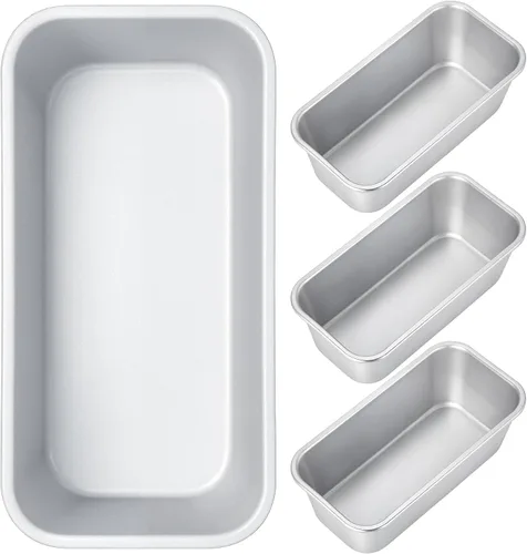 Vista 8 de Patelai Paquete de 4 moldes pequeños para hornear pan, antiadherentes, bandeja rectangular para hornear, molde para tostadas