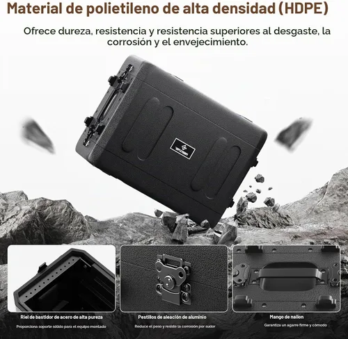 Vista 2 de Phenyx Pro 4U - Carcasa impermeable para rack PRCSE-4U