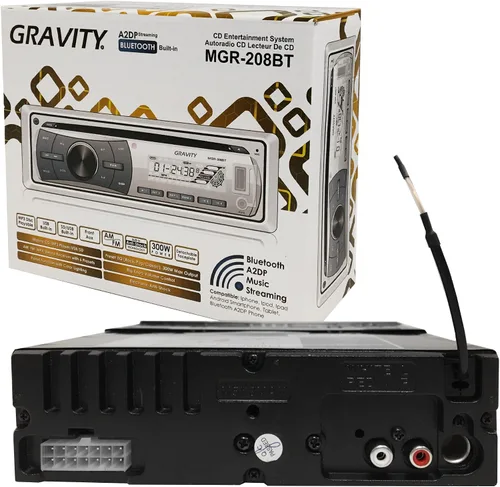 Vista 5 de Gravity MGR-208BT 300W Single DIN Marine Boat/Yatch Receptor/CD/SD/USB/Aux/AF/FM/MP3 - Funciona con Bluetooth