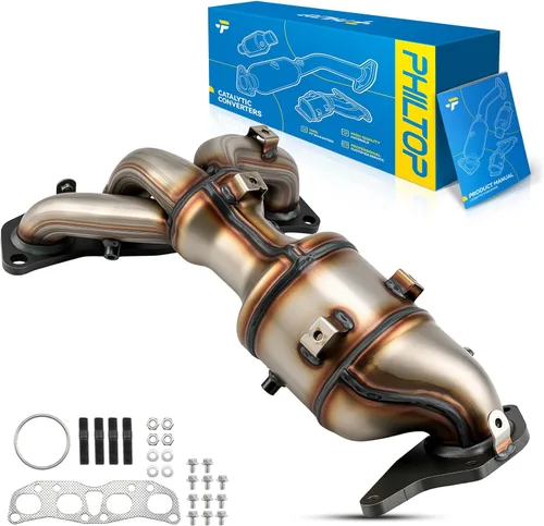 Vista 93 de PHILTOP Convertidor Catalítico de Ajuste Directo para Murano 2009 2010 2011 2012 2013 2014 3.5L, Cáscara de Acero Inoxidable Aluminio 203-1010