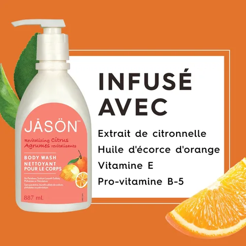 Vista 7 de JASON Gel de baño, cítricos, 30 onzas líquidas