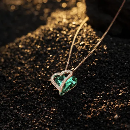 Vista 2 de Love Heart Pendant Necklaces for Women Crystals Jewelry Gifts for Women Her Girlfriend Mother's Wife Christmas Birthday Anniversary Valentines Day
