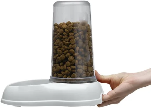 Vista 6 de Ferplast AZIMUT 600 Dispensador de alimentos o agua para perros y gatos Dispensador de alimentos secos Alimentador de agua 0,6 litros, fondo Blanco