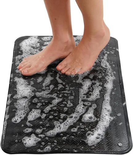 Vista 16 de ENKOSI Tapete de ducha antideslizante – Alfombra de baño para suelos de bañera y ducha – Alfombra antideslizante con fuerte agarre de ventosa