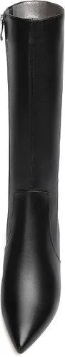Vista 3 de WAYDERNS Botas altas hasta la rodilla de tacón bajo con cremallera mate para mujer, 2 pulgadas