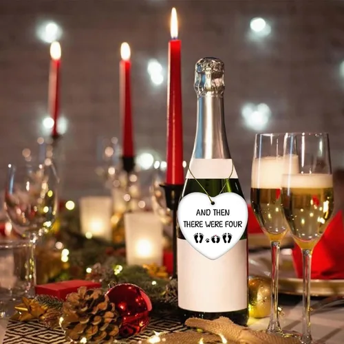 Vista 5 de Adorno de anuncio de embarazo y luego hubo cuatro para abuelos, esposo, familia, abuela, regalos para padres nuevos, regalos para parejas, regalos
