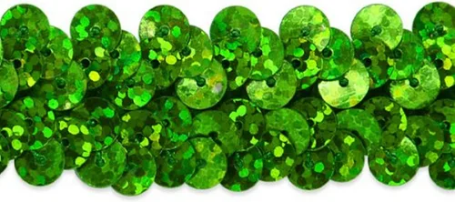 Vista 5 de Expo International - Tira de lentejuelas brillantes elásticas de 20 yardas de 2 filas de 7/8 pulgadas, diseño de holograma