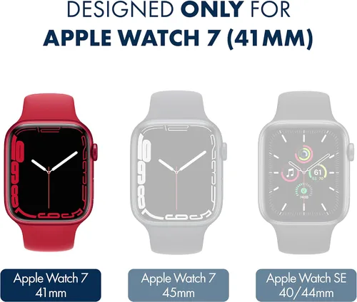 Vista 2 de ArmorSuit Paquete de 8 protectores de pantalla para Apple Watch 7 de 1.614 in, película de TPU transparente HD MilitaryShield - Fabricado en Estados